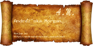 Andráska Morgan névjegykártya